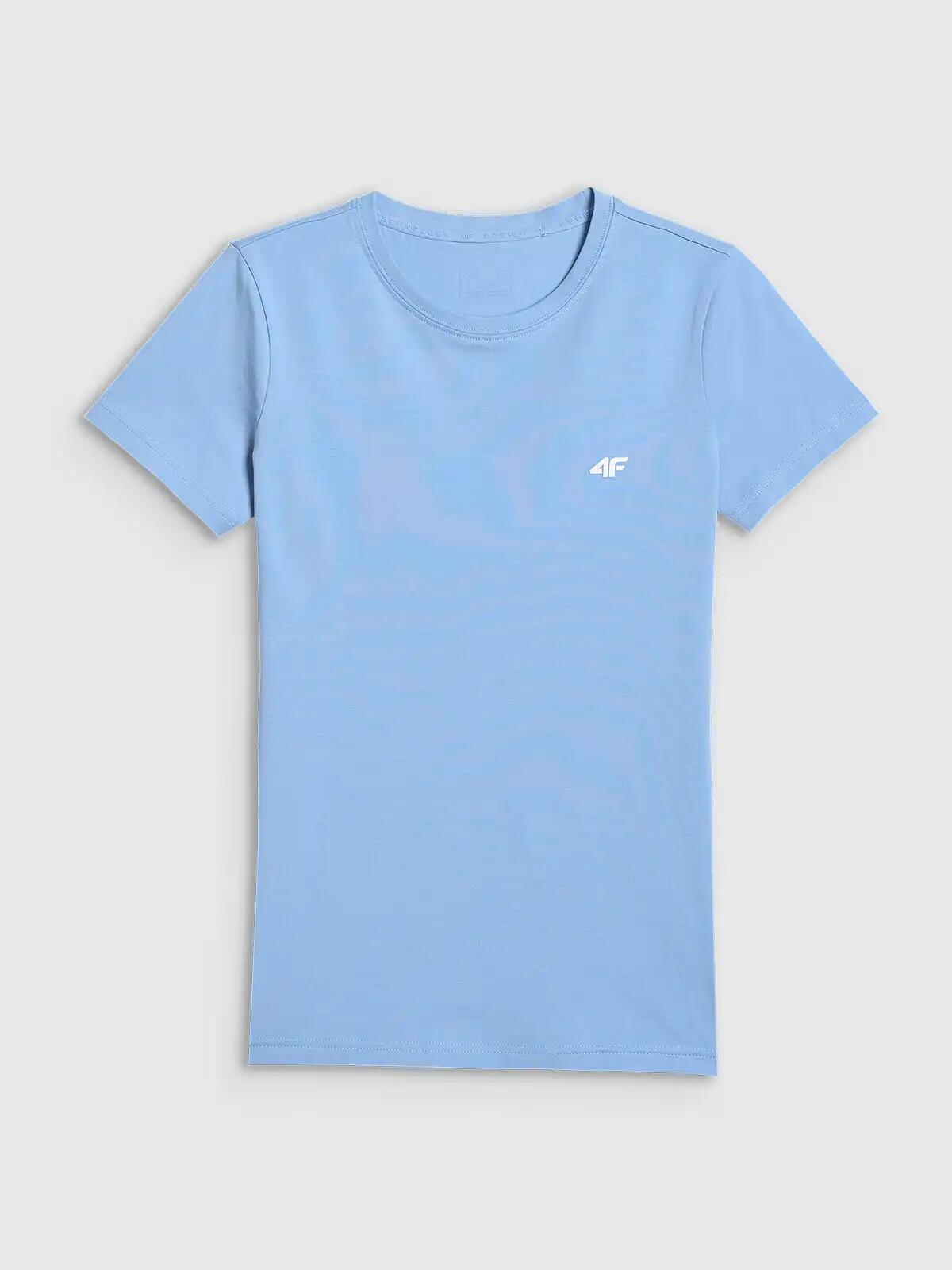 T-shirt slim z kolekcji basic damski 4F 4FWMM00TTSHF3306 3/4