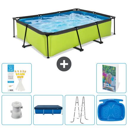 EXIT TOYS Basen Prostokątny - 300x200x65 cm - 7-częściowy S314