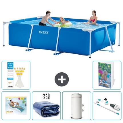 INTEX Piscina con estructura Rectangular - 300x200x75 cm - 7-piezas S87