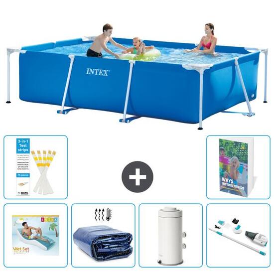 INTEX Piscina con estructura Rectangular - 300x200x75 cm - 7-piezas S87