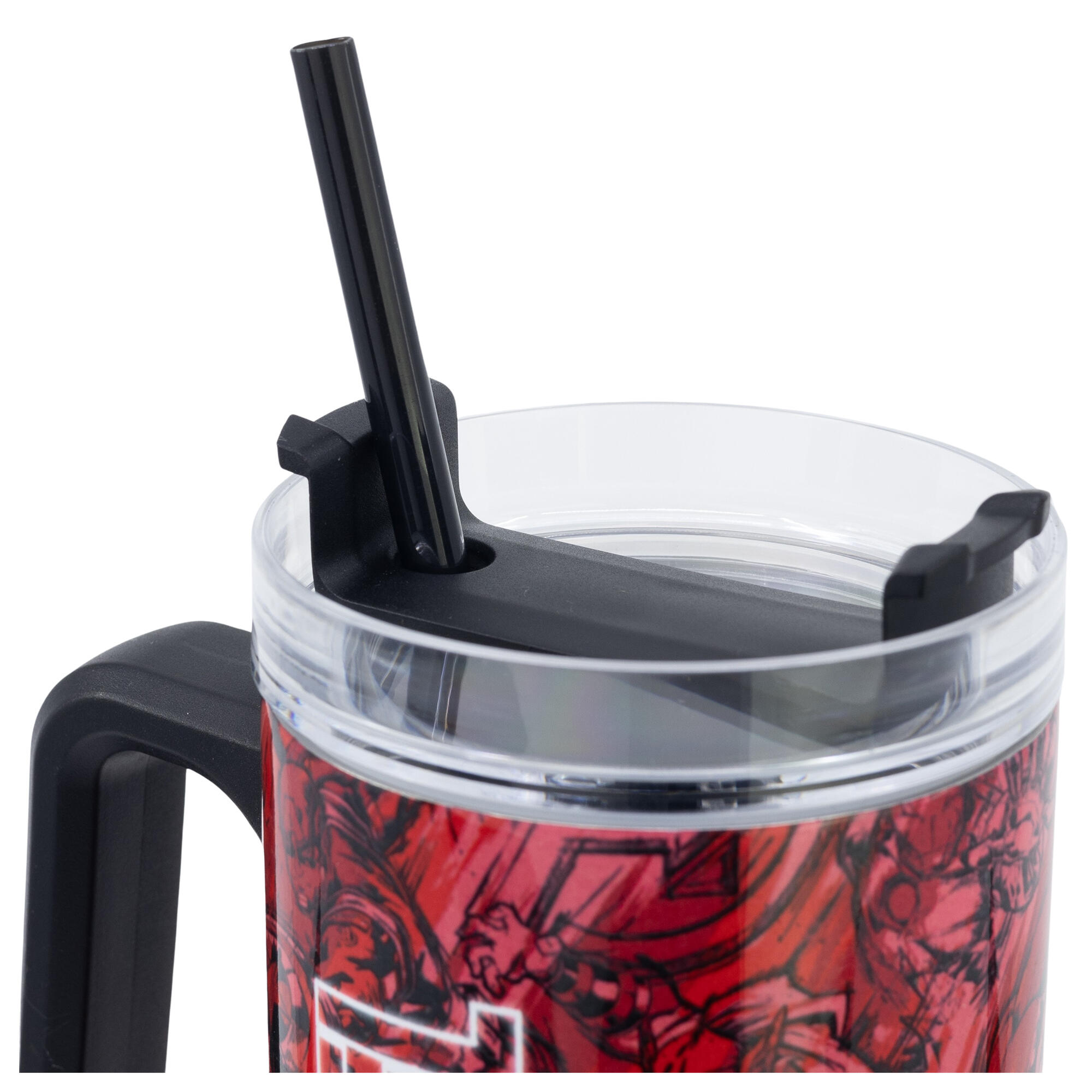 MARVEL 940ml Insulated Stainless Steel Rambler Mug - Red 3/3