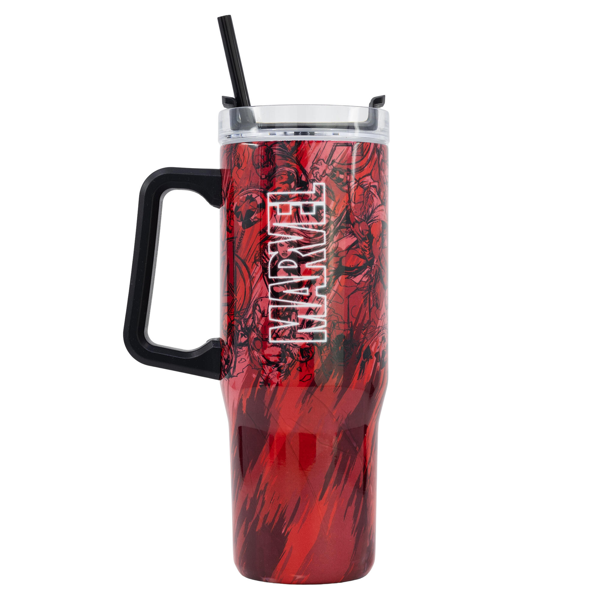 MARVEL 940ml Insulated Stainless Steel Rambler Mug - Red 2/3