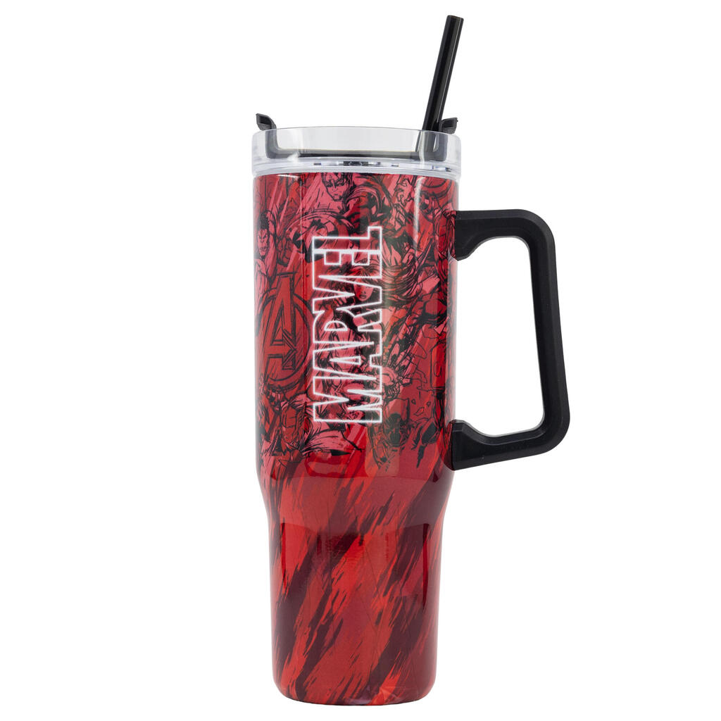 MARVEL 940ml Insulated Stainless Steel Rambler Mug - Red