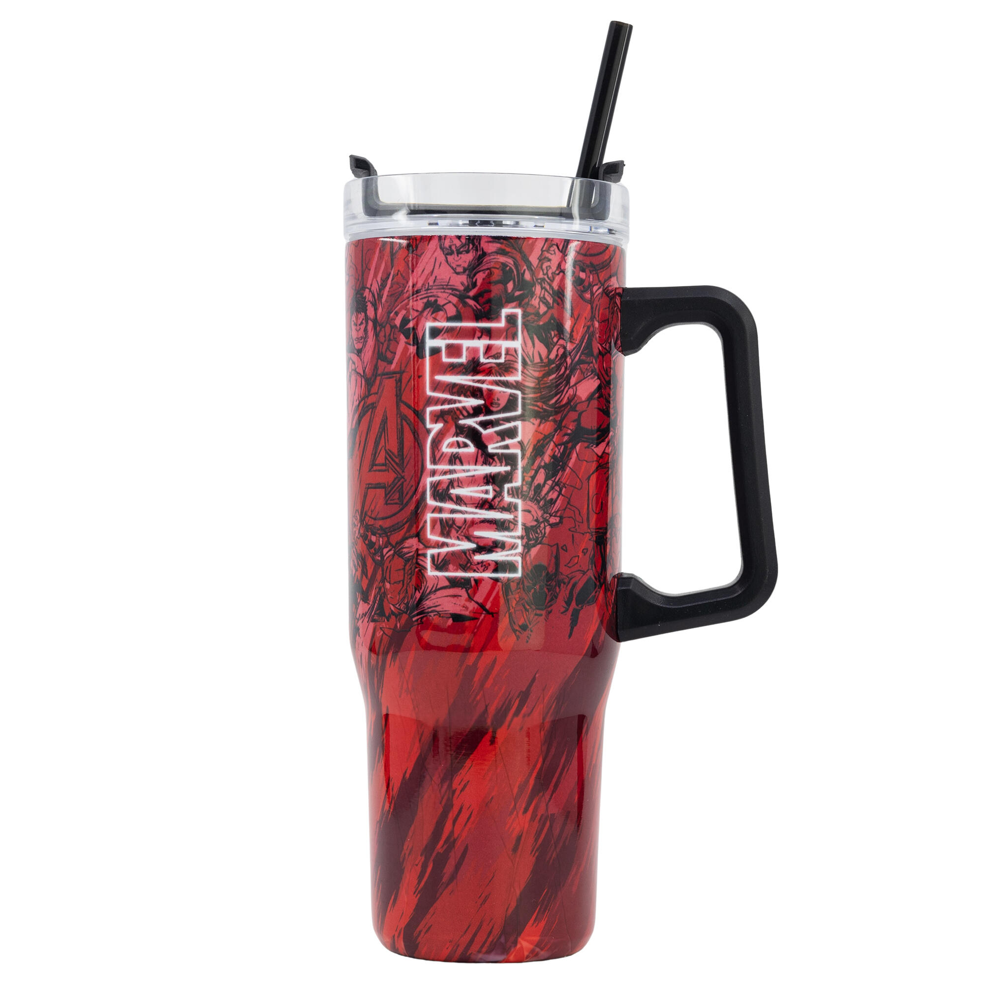 MARVEL 940ml Insulated Stainless Steel Rambler Mug - Red 1/3
