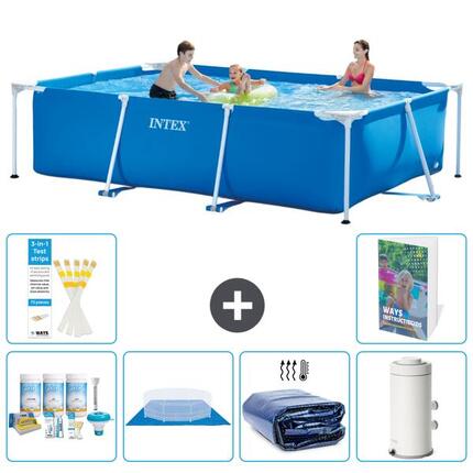 INTEX Piscina con estructura Rectangular - 300x200x75 cm - 7-piezas S115