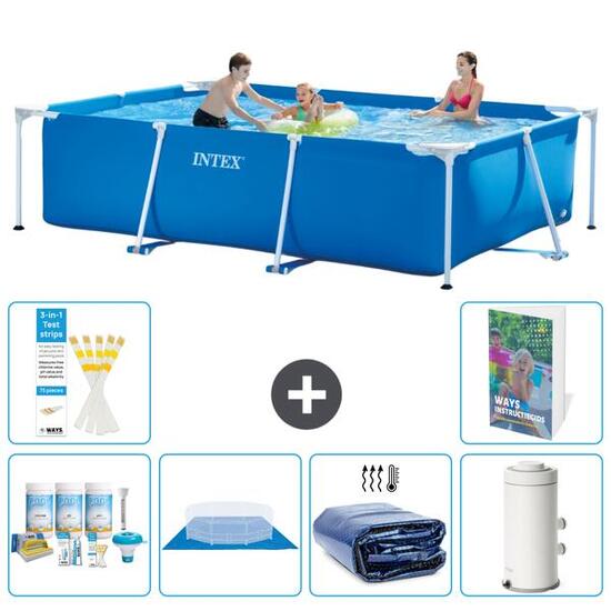 INTEX Piscina con estructura Rectangular - 300x200x75 cm - 7-piezas S115