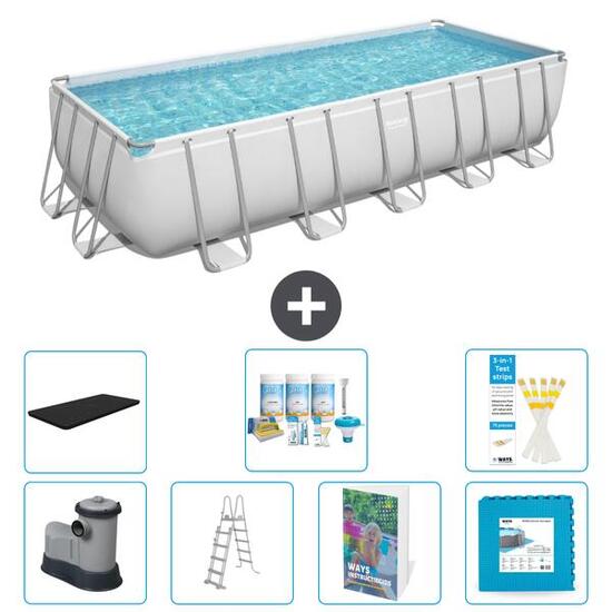 BESTWAY Piscina Bestway Power Steel Rectangular - 640x274x132 cm - S536