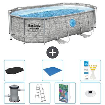 Bestway power steel ovaal - 427x250x100 cm - 8-delig s596