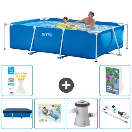 INTEX Piscina con estructura Rectangular - 260x160x65 cm - 7-piezas S62