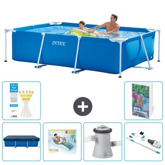 INTEX Piscina con estructura Rectangular - 260x160x65 cm - 7-piezas S62