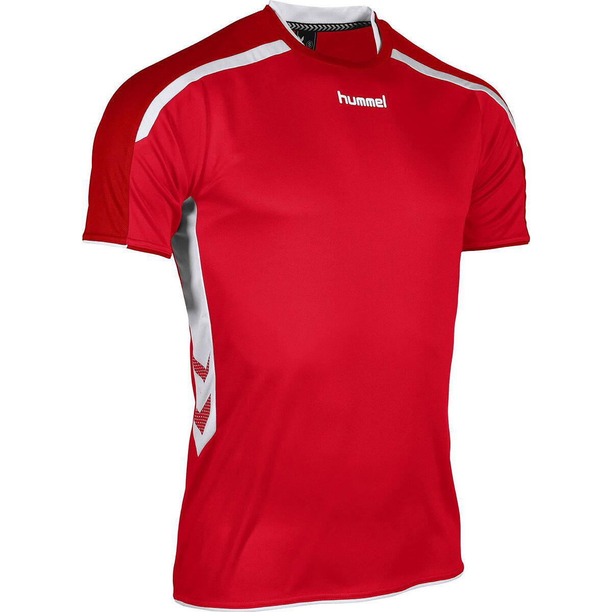 Hummel Preston Trikot Kurzarm Herren - Rot / Weiß 3/5
