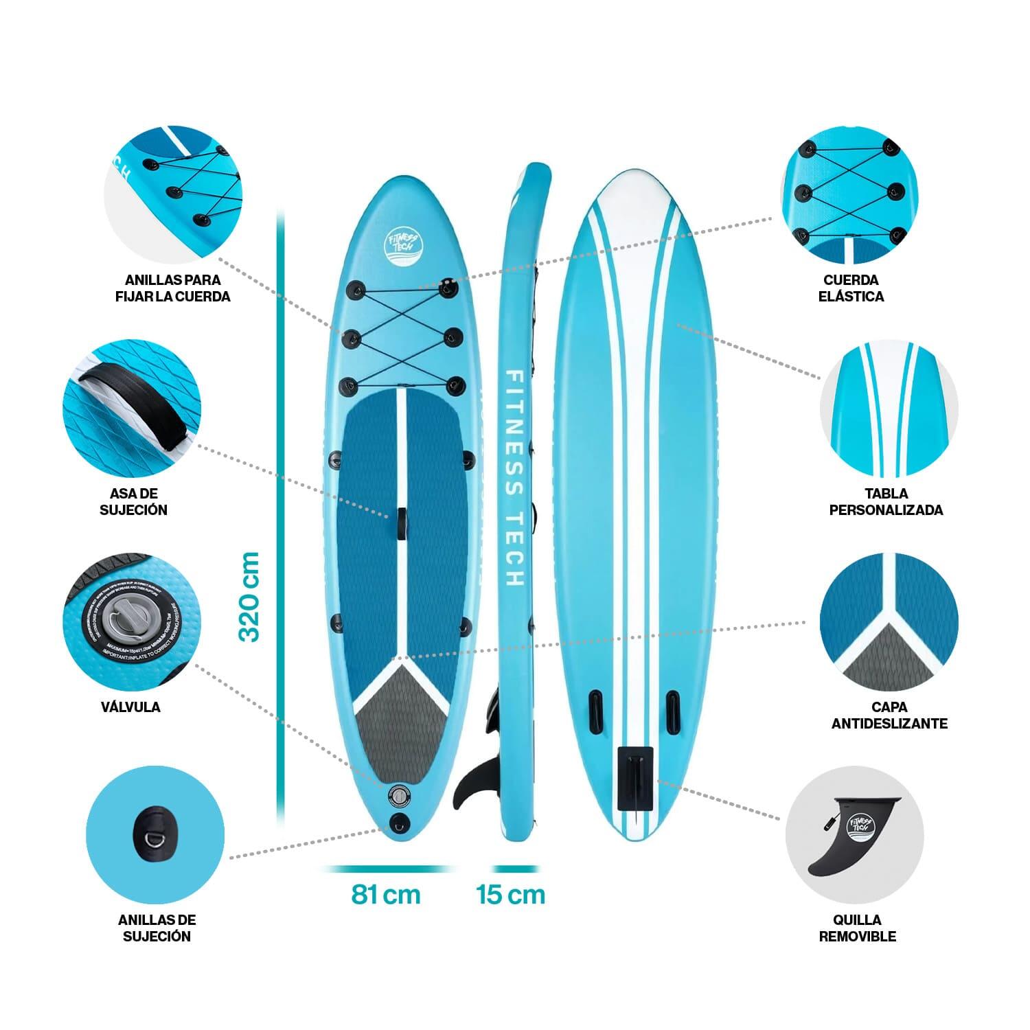 Stand up Paddle Surf Gonflable Formentera 10'6" 320X81X15CM <160kg Accessoires 2/9