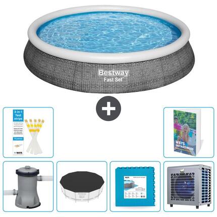 BESTWAY Basen Fast Set Okrągły - 396x84 cm - 7-częściowy S290