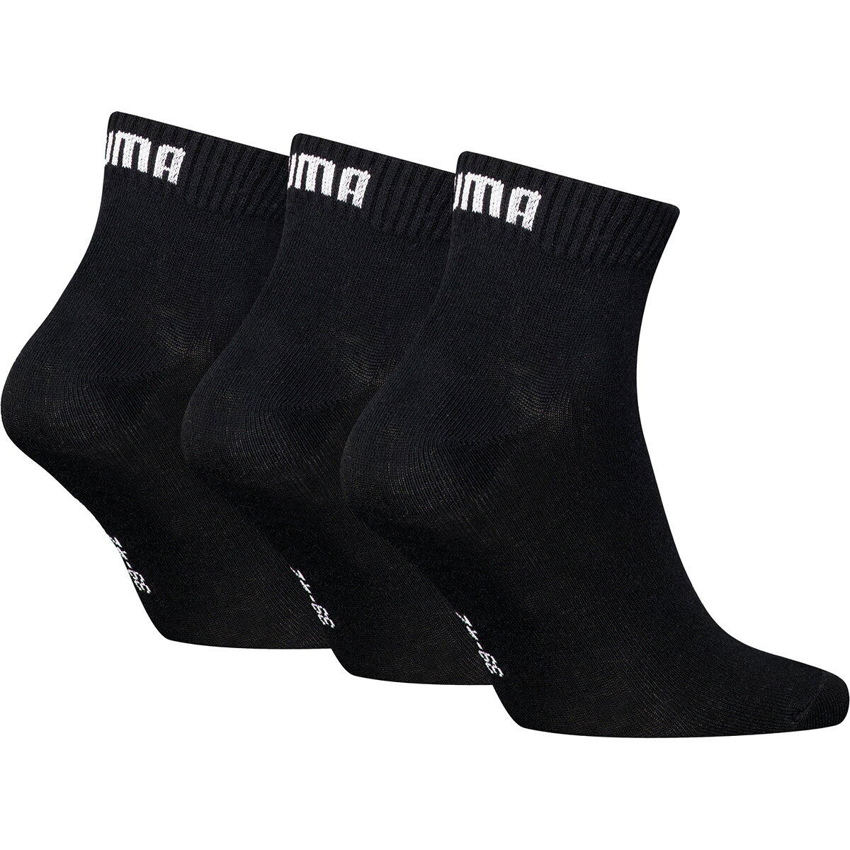 Puma 3-pack korte sokken - zwart, maat 47-49 2/3