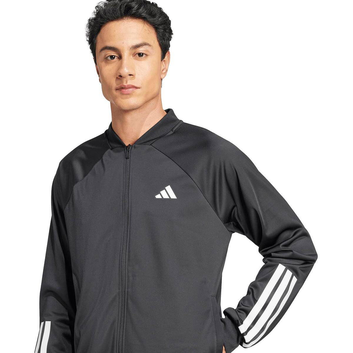 Adidas 3-Stripes Trainingsjack Heren Tricot - Zwart/Wit 5/5