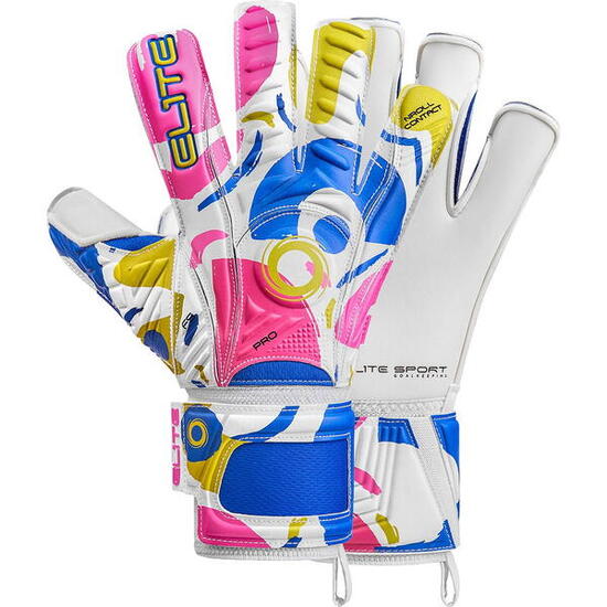 Elite Sport Gaudi Gants de Gardien - Blanc / Multicolore - Taille 9