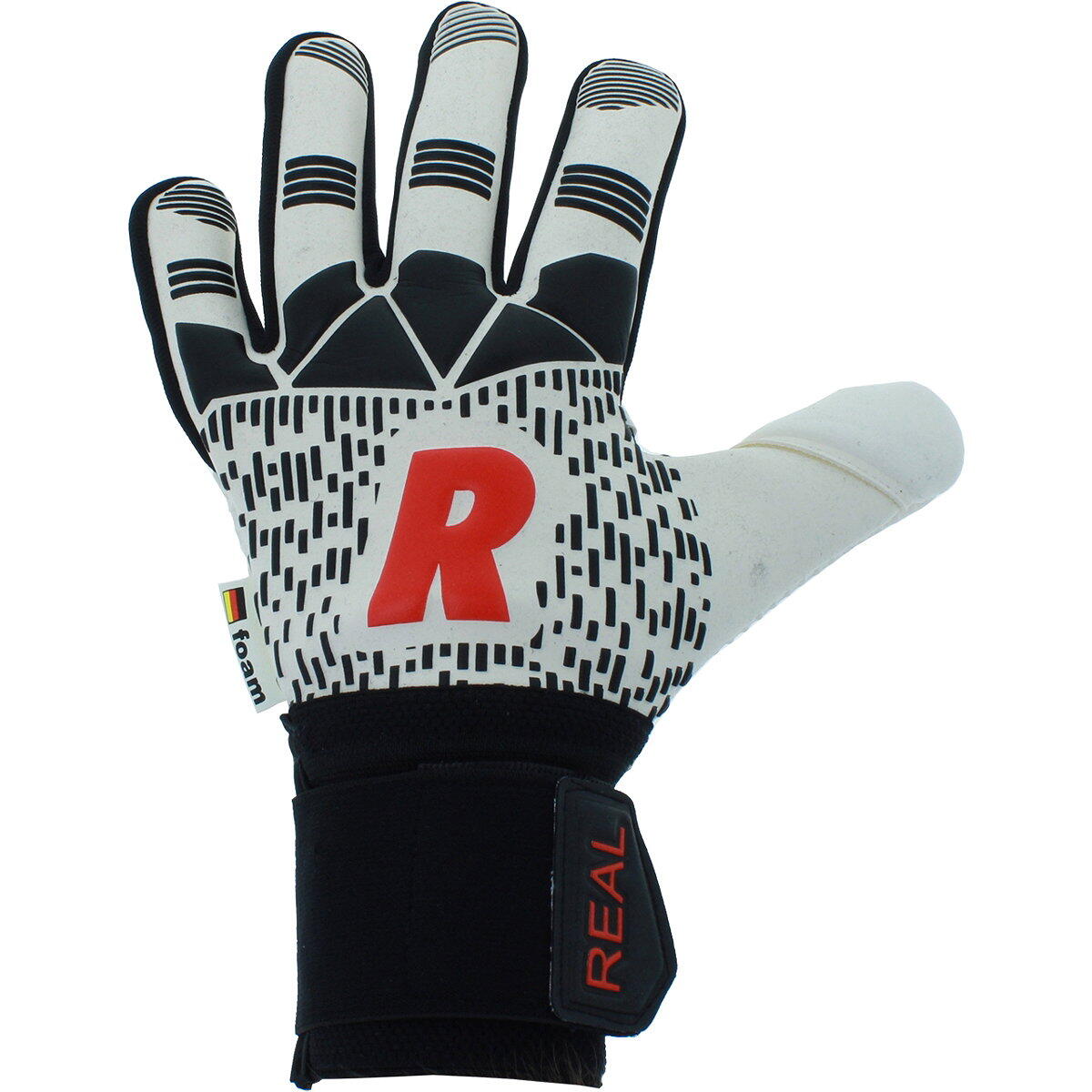 Keepershandschoenen - Voetbal - Real Ultra - Grip - Wit/zw/rood 3/3