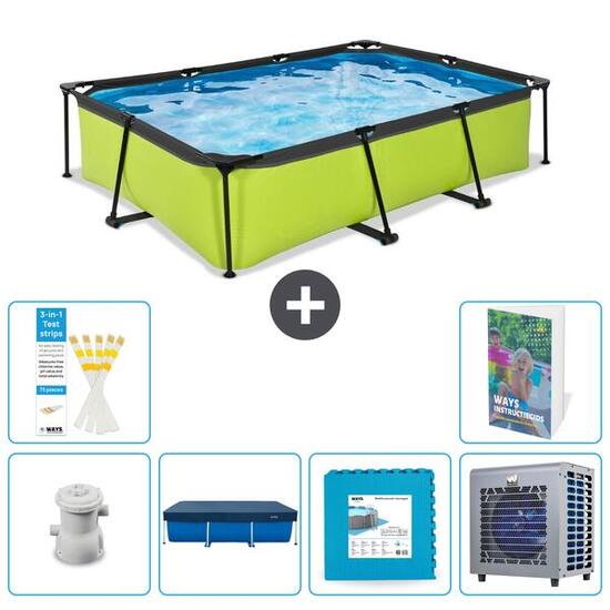 EXIT TOYS Basen Prostokątny - 300x200x65 cm - 7-częściowy S290