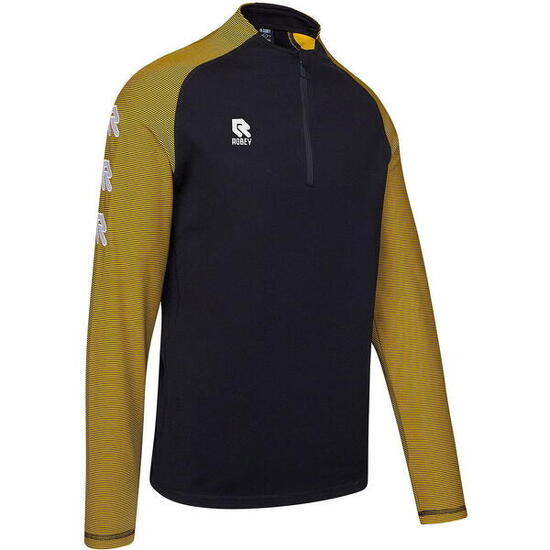 Top sport - Football - Homme - Demi-zip slim - Noir/Jaune
