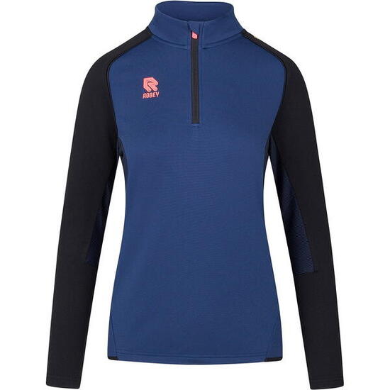Veste zip sportive femmes - coupe femme - brossée, chaude - Marine