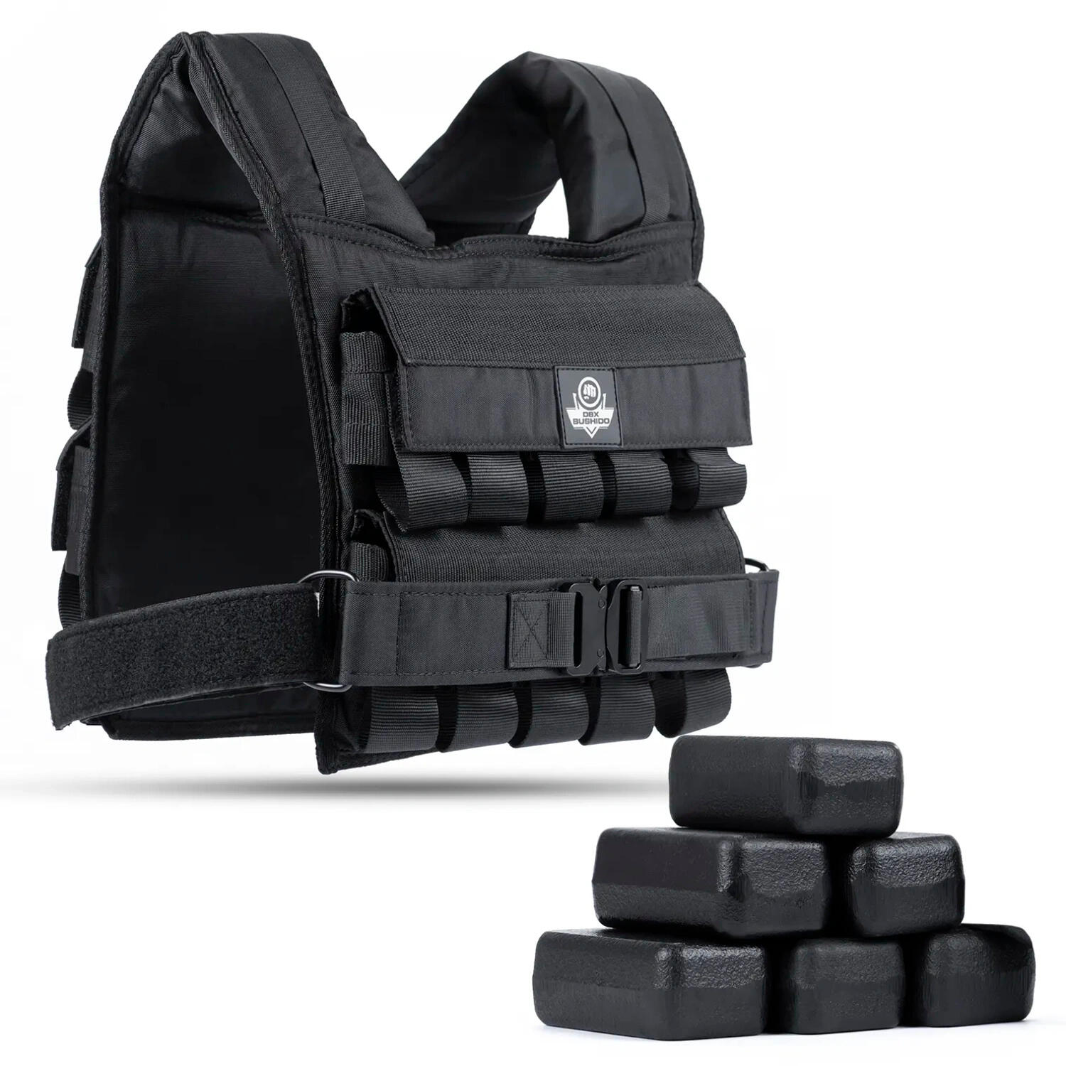 Trainings-Gewichtsweste 20 kg mit Gewichtsblöcken W20B DBX Bushido 2/7