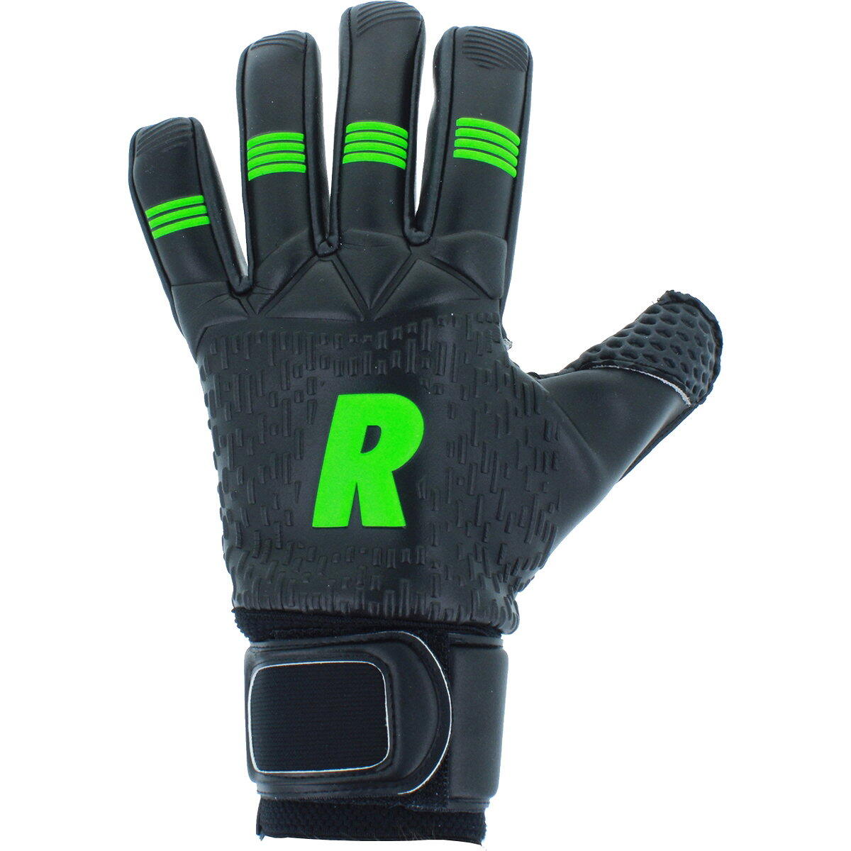 Gants de gardien - football - enfants - confort et adhérence - noir/vert fluo 3/3