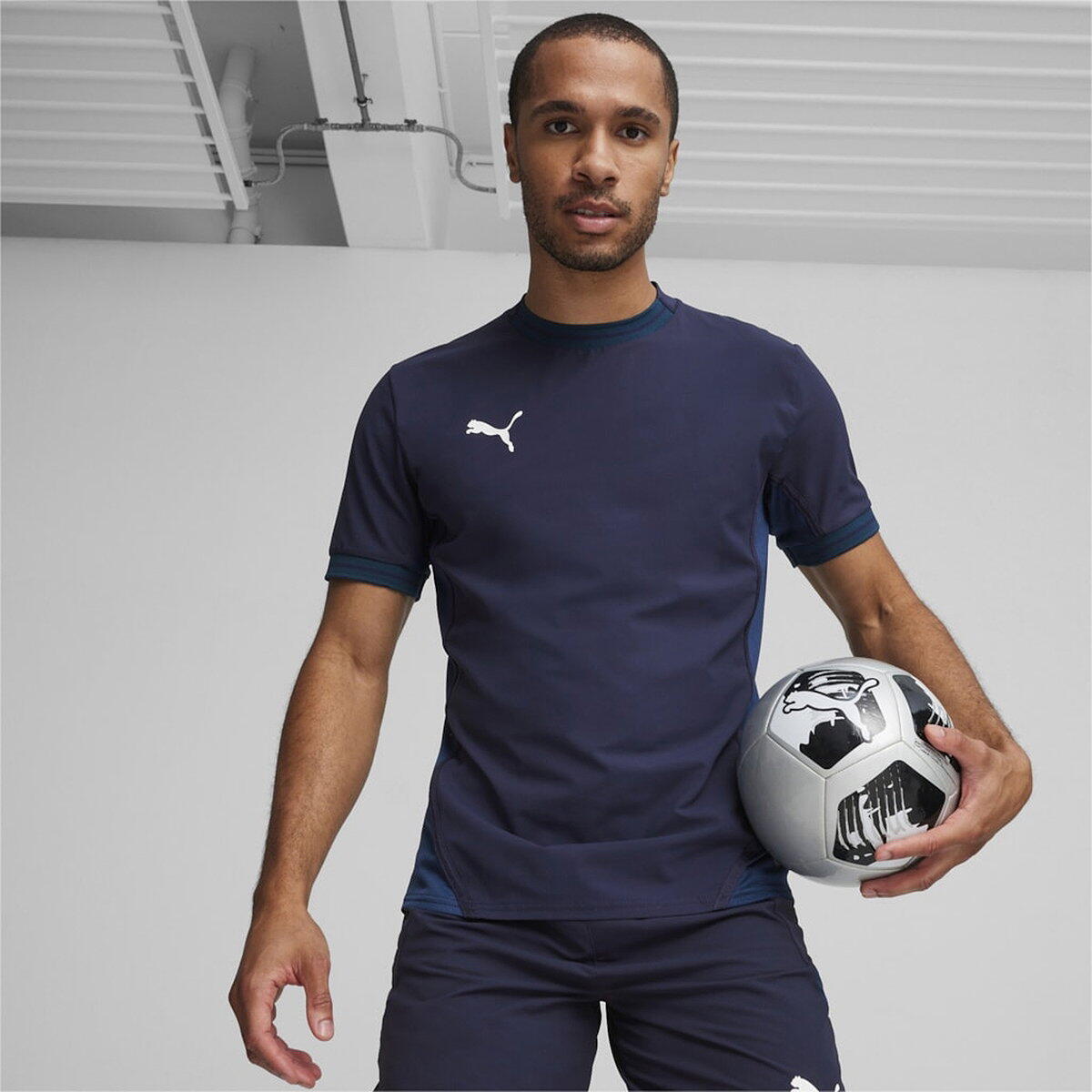 Puma Teamfinal Maillot Manches Courtes Hommes - Marine L 3/5