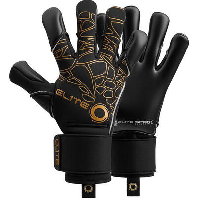 Elite sport nobre art g - exclusieve keepershandschoenen - zwart/goud maat 8