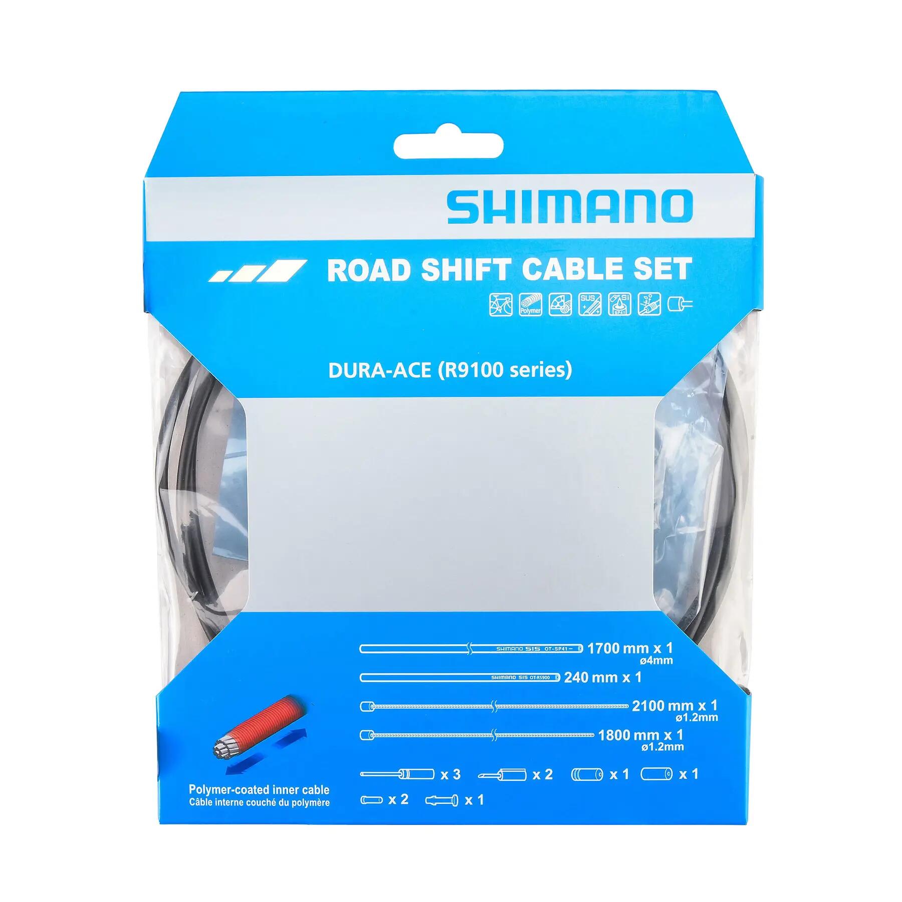 Set di cavi e copricambio rivestiti in polimero Shimano 2/4
