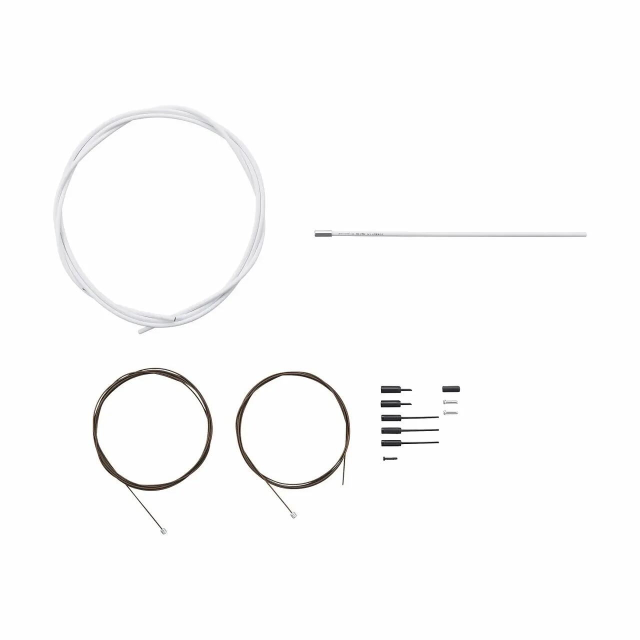 Set di cavi e copricambio rivestiti in polimero Shimano 4/4