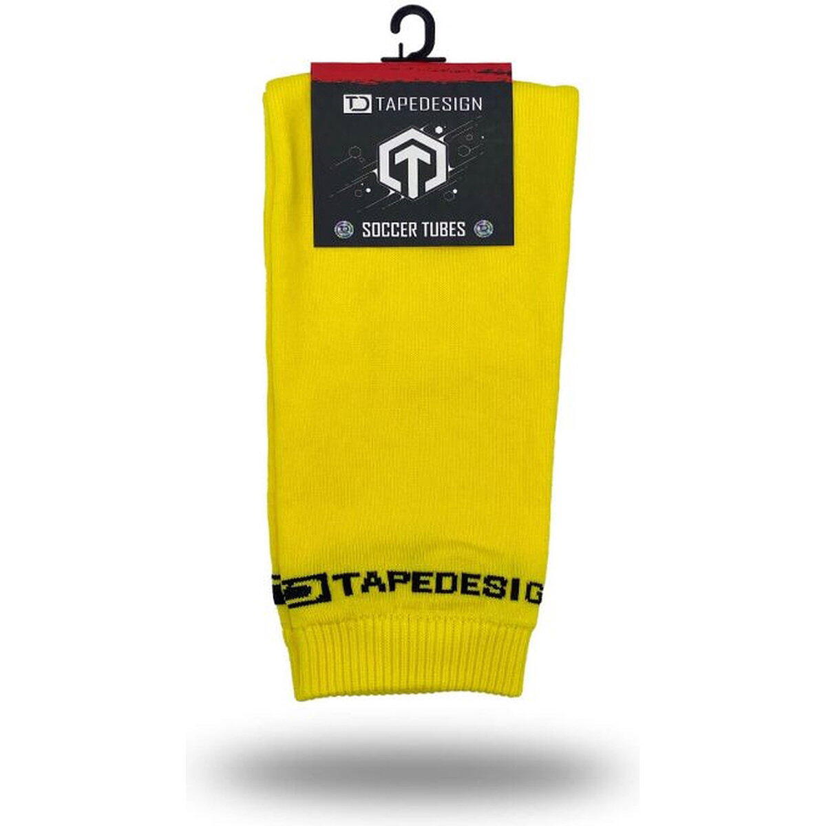 Tapedesign Tubes voetbalkousen voetloos - geel. 2/2