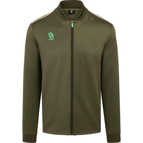Veste d'entraînement - Football - Homme - Col zippé, manches longues - Vert/Kaki