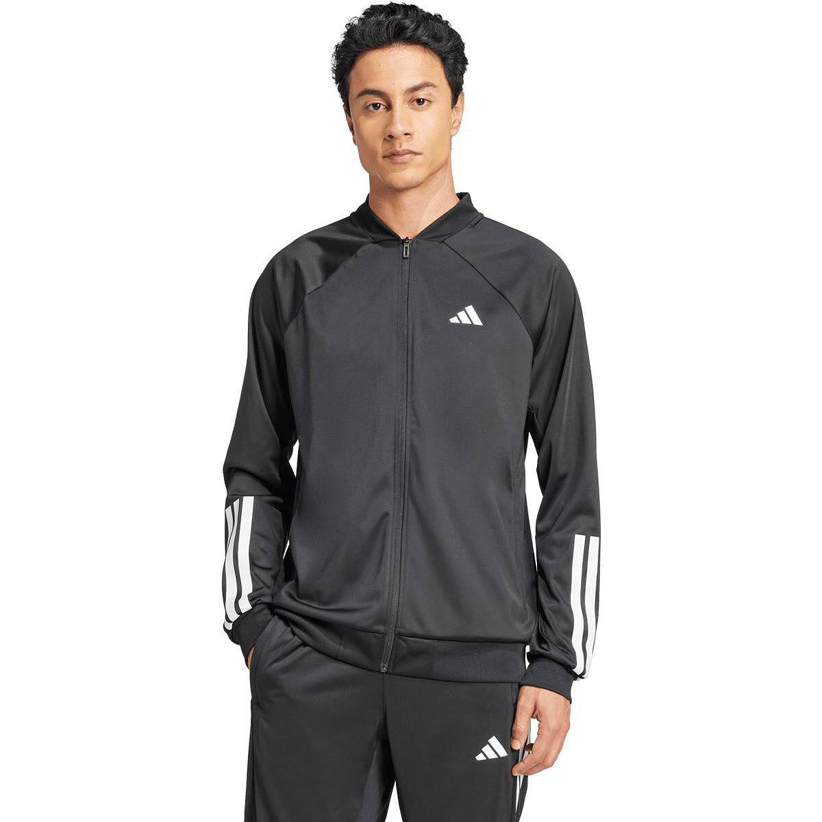 Adidas 3-Stripes Trainingsjack Heren Tricot - Zwart/Wit 2/5
