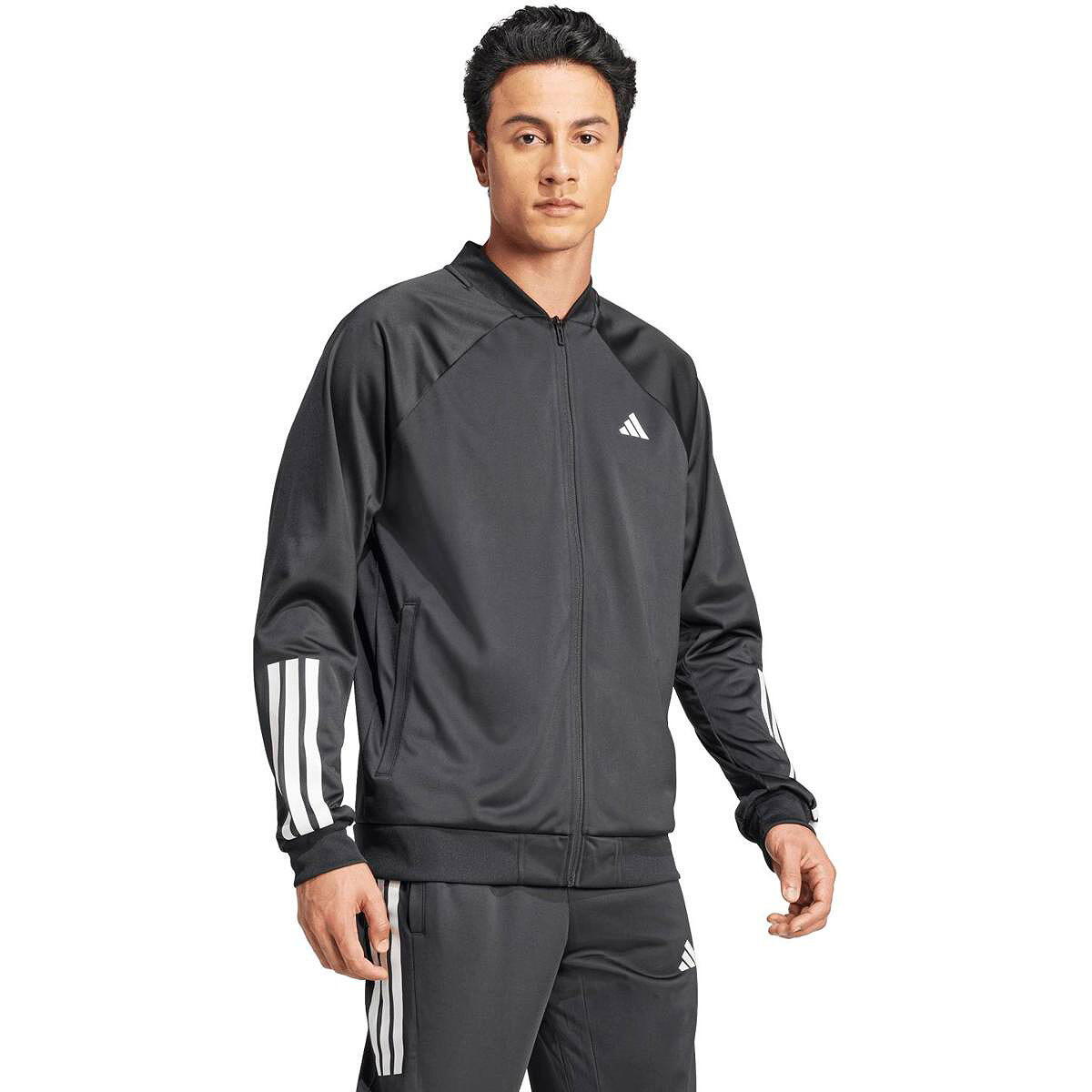 Adidas 3-Stripes Trainingsjack Heren Tricot - Zwart/Wit 4/5