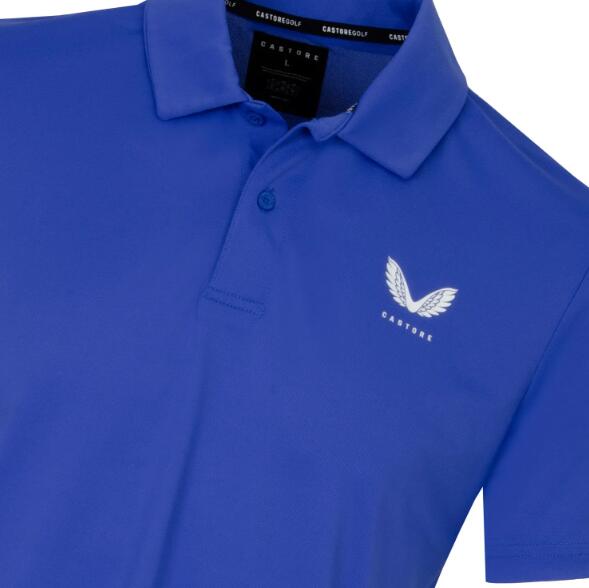 Castore Essential Polo, Golf-Polohemd für Herren, Royal 2/3