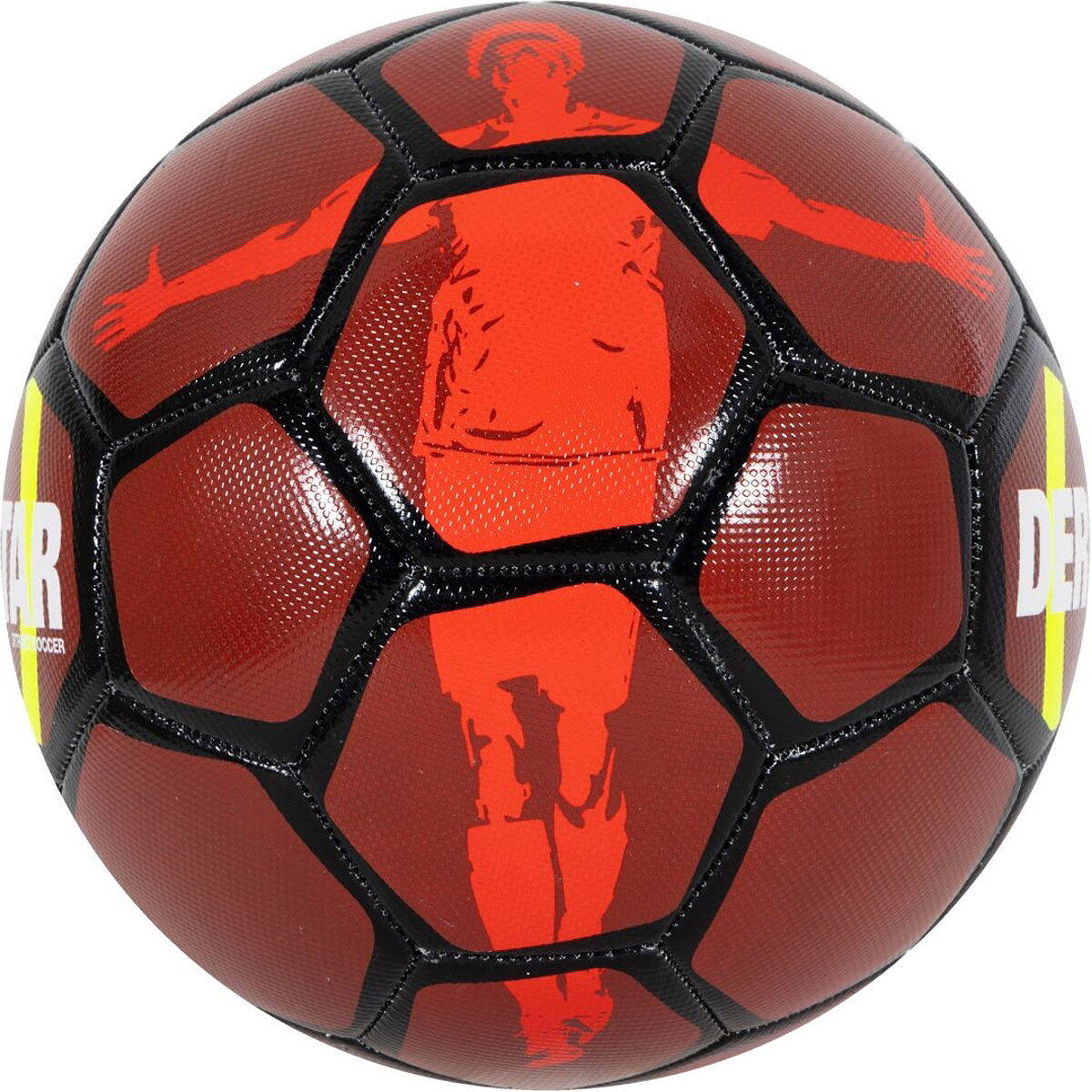 Derbystar Street Soccer Ballon de Football de Rue - Rouge / Jaune - Taille 5 4/5