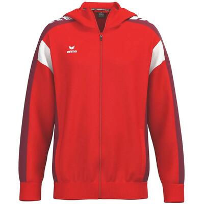 Erima celebration 125 trainingsjack met capuchon rood/nieuw bordeaux junior