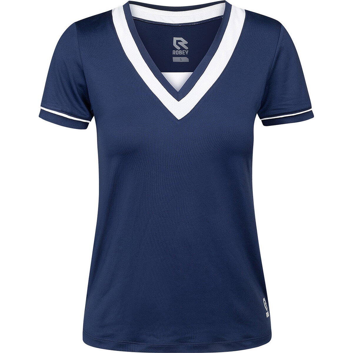 T-shirt - Tennis - Dames - Fitted, V-hals, ademend - Robey - Marine 2/5
