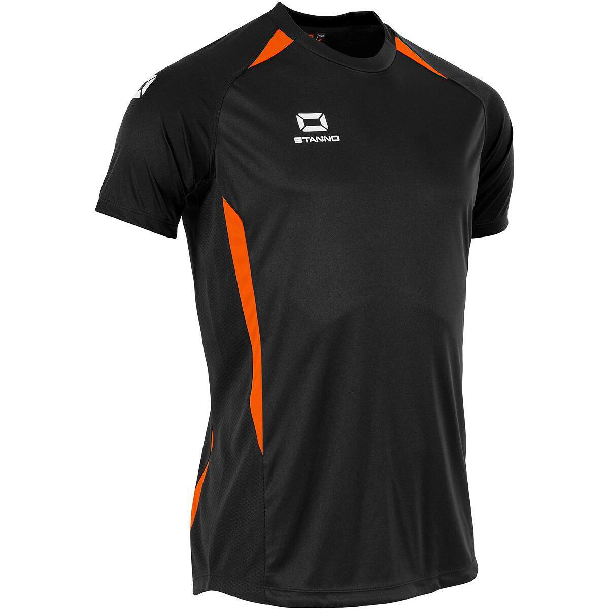 Stanno Stadio Maillot Manches Courtes Hommes - Noir / Orange 3/5