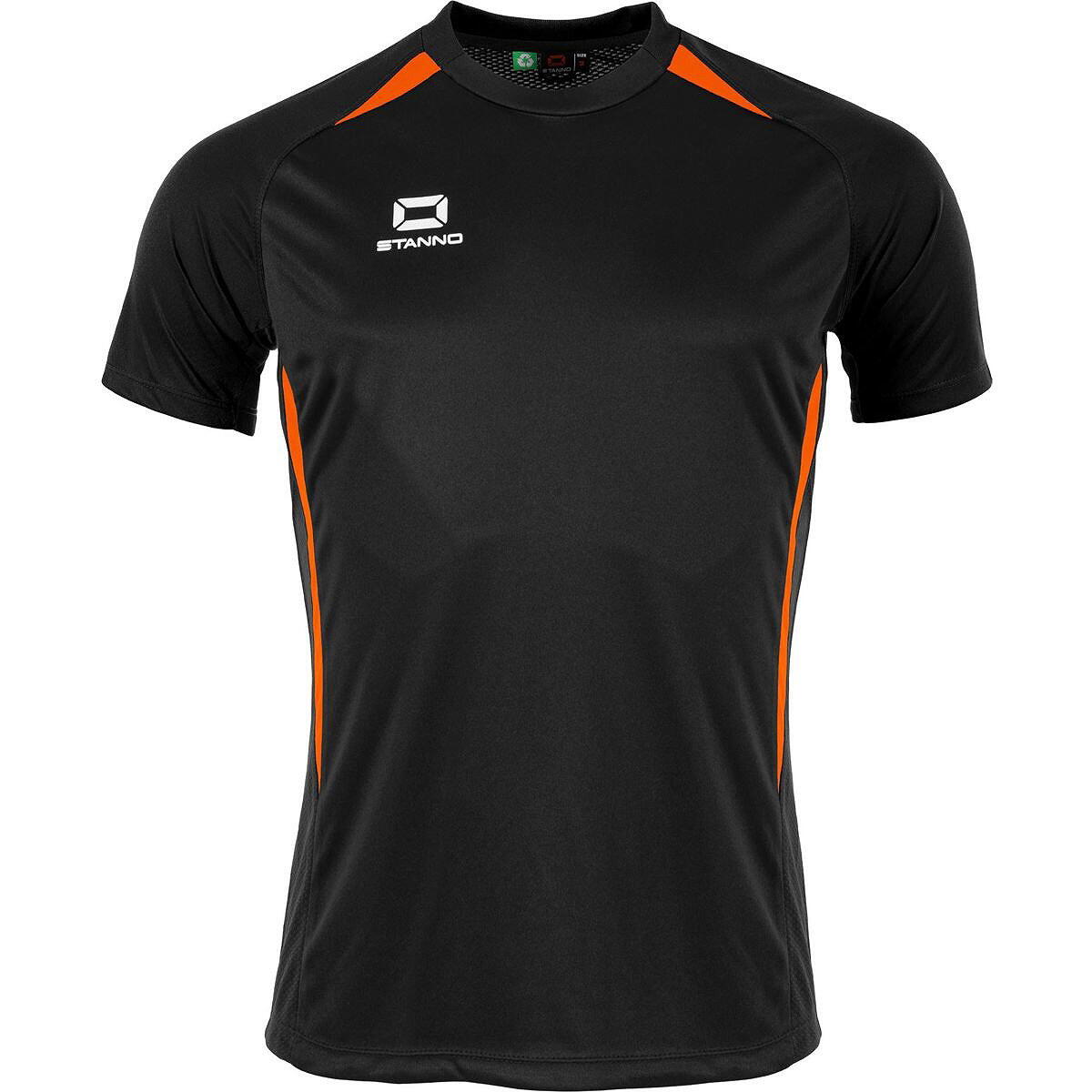 Stanno Stadio Maillot Manches Courtes Hommes - Noir / Orange 2/5