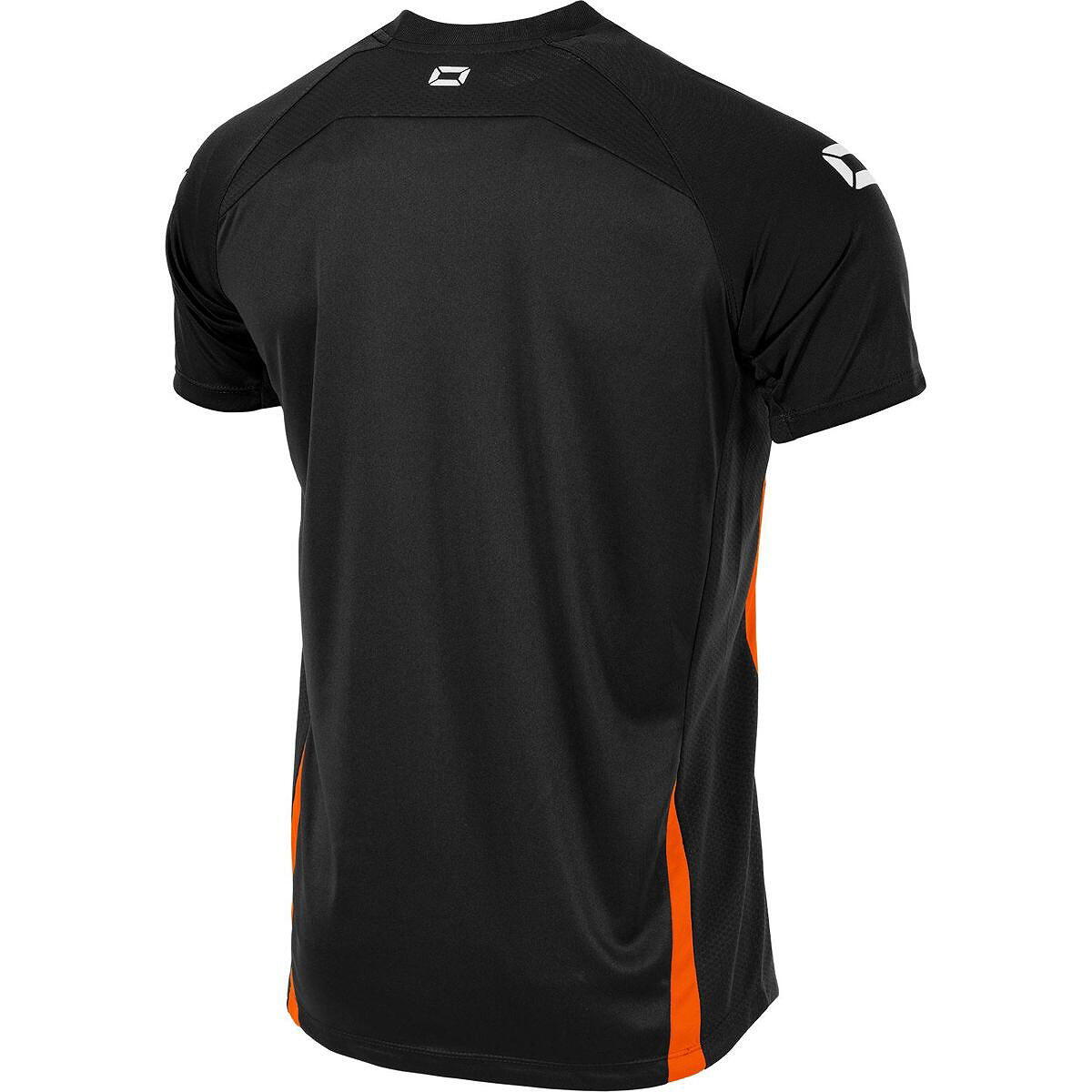 Stanno Stadio Maillot Manches Courtes Hommes - Noir / Orange 4/5