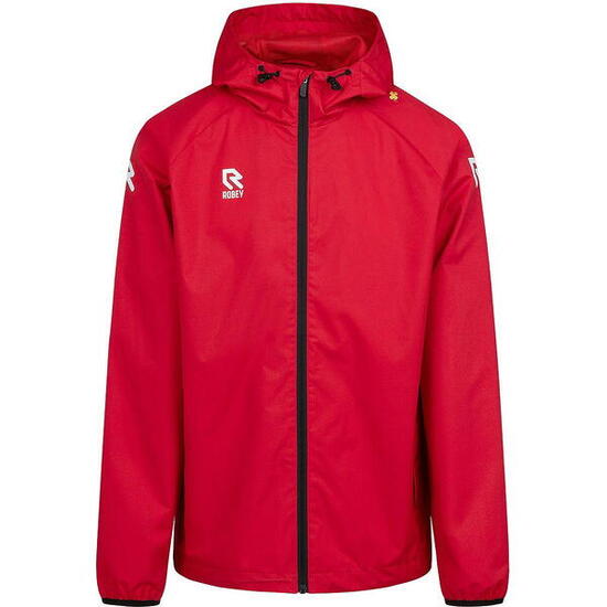 Jas - Multisport - Kinderen - Crossbar - Waterafstotend, Capuchon - Rood