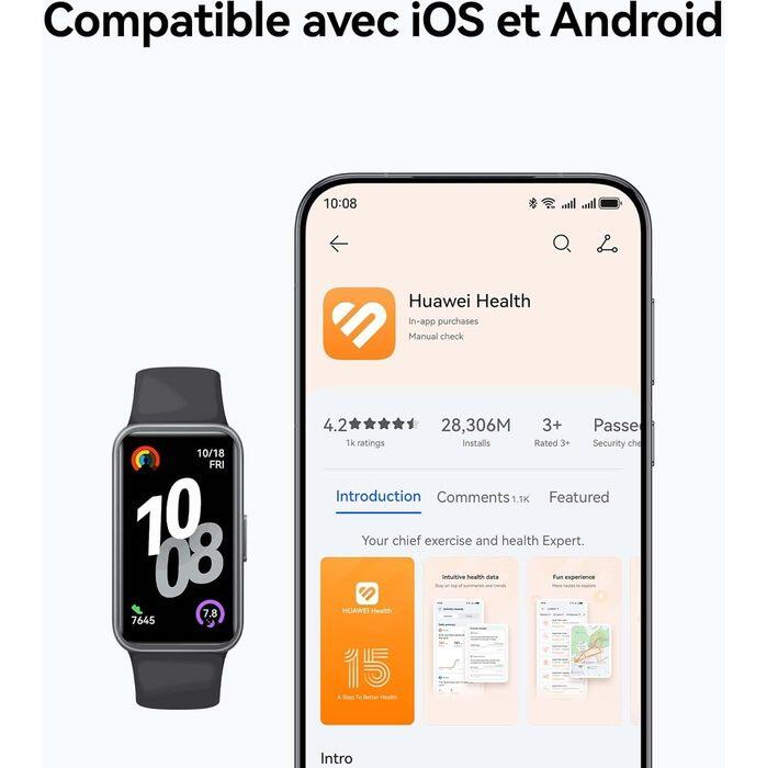 Bracelet connecté HUAWEI BAND 10 Noir 5/7