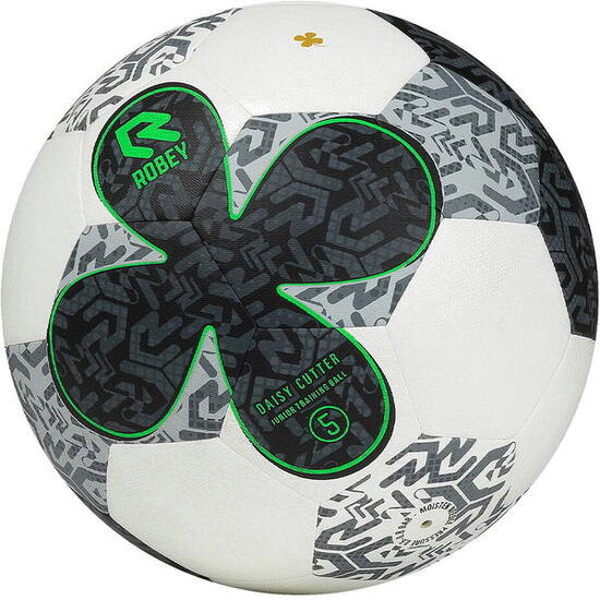 Robey Daisy Cutter 290 (Taille 5) Ballon d'entraînement - Blanc / Vert Fluo