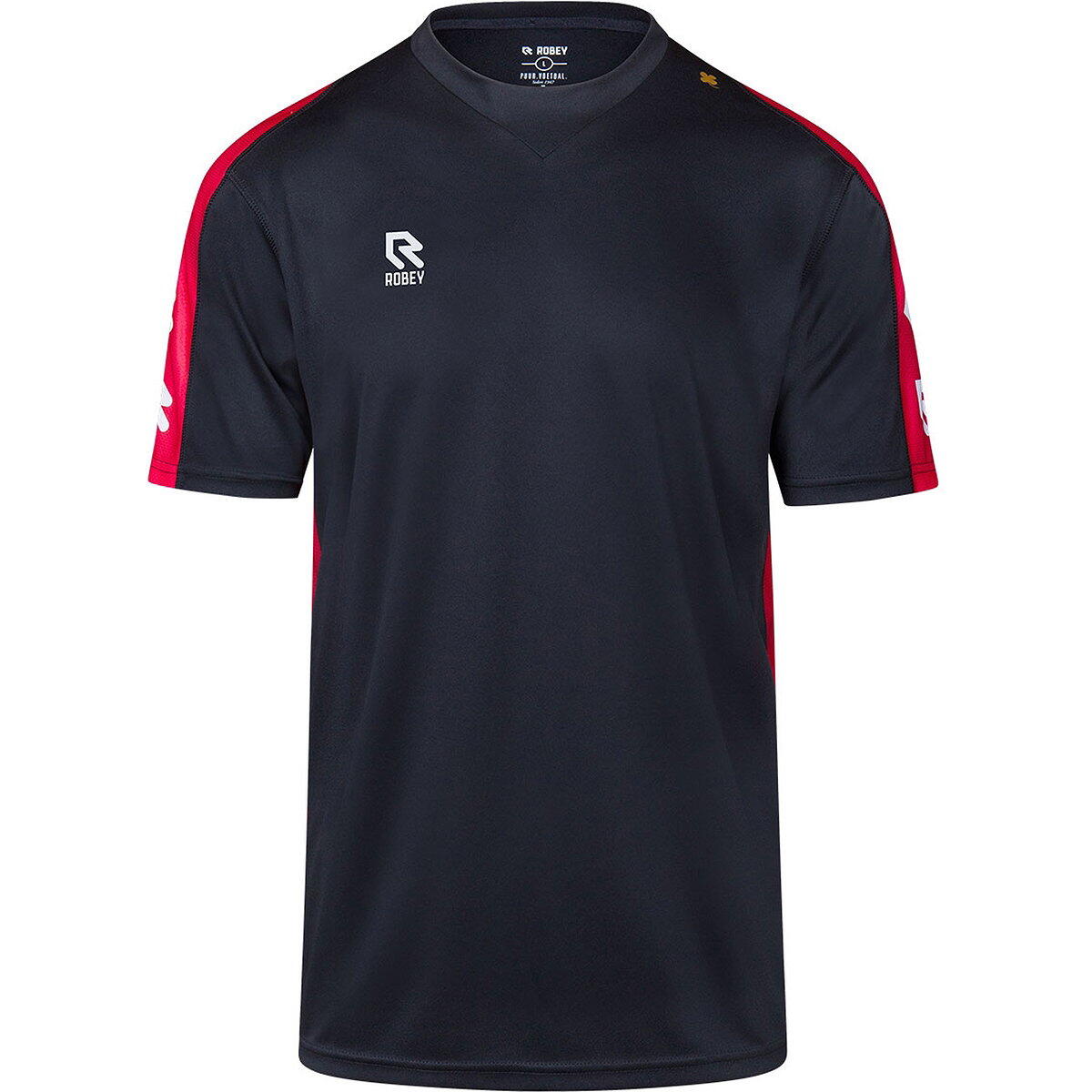 Robey Performance Shirt Korte Mouw Heren - Zwart / Rood 2/3