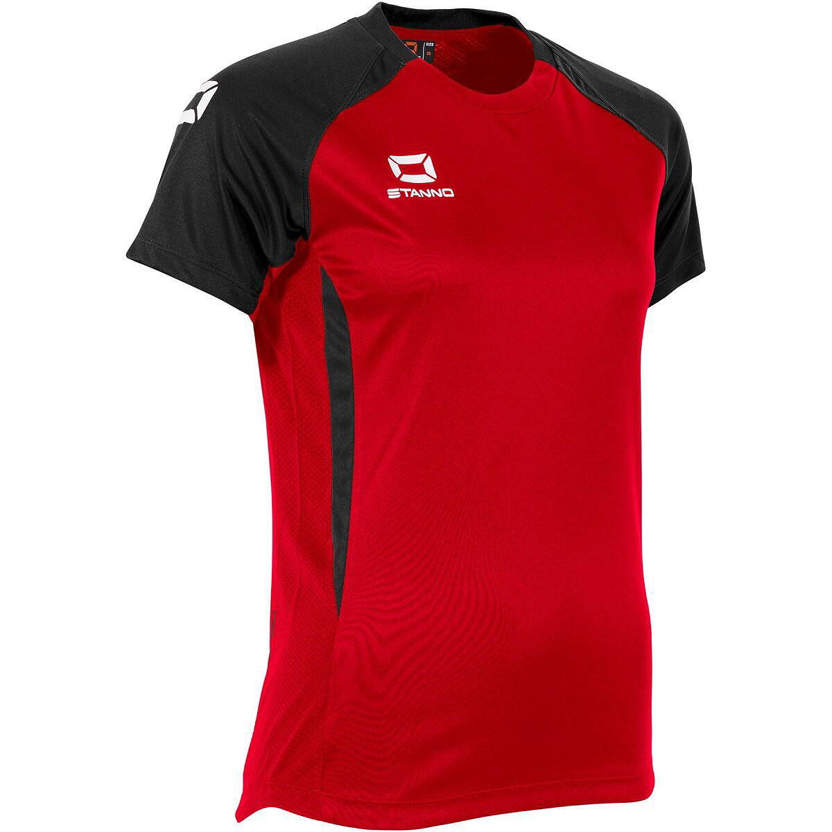 Stanno Stadio Maillot Manches Courtes Femmes - Rouge / Noir 3/5