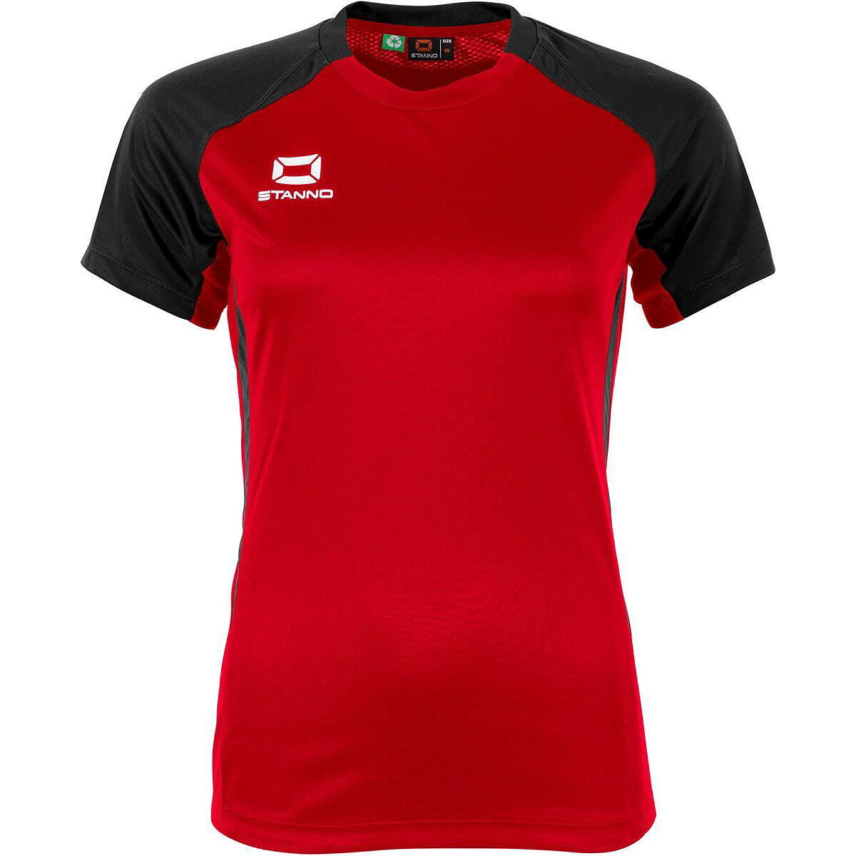 Stanno Stadio Maillot Manches Courtes Femmes - Rouge / Noir 2/5
