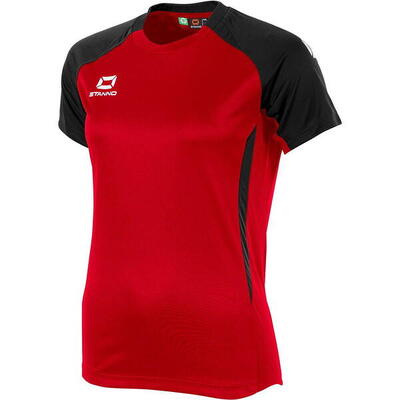Stanno stadio shirt korte mouw dames - rood / zwart