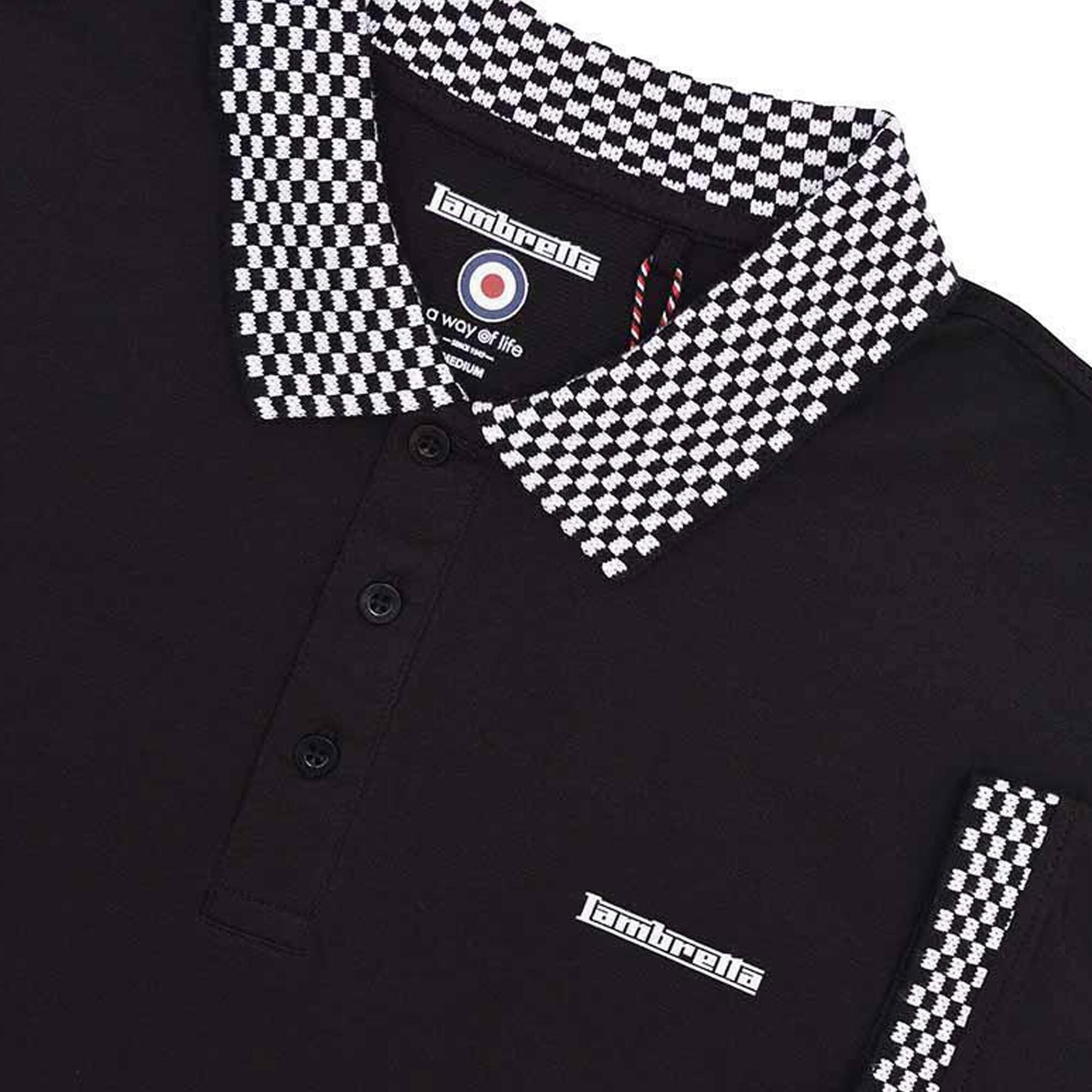 Polo Motif/style Bicolore Homme (Noir) 3/3
