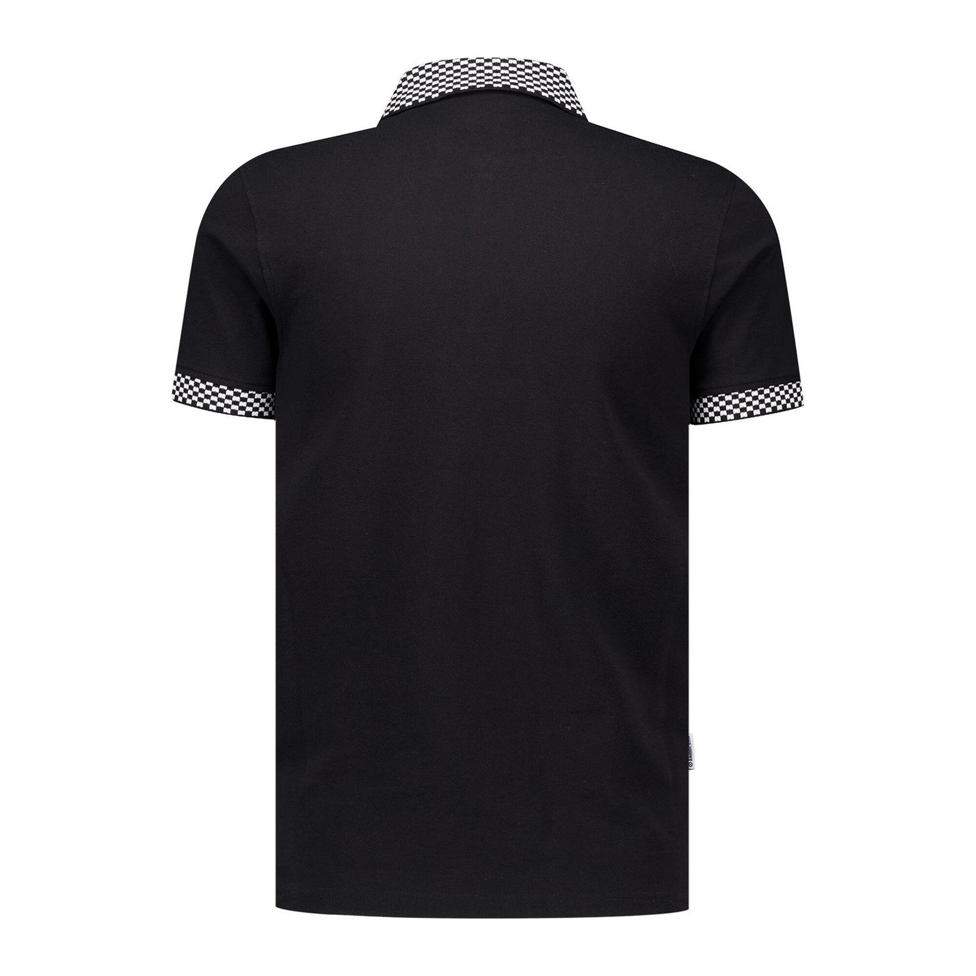 Polo Motif/style Bicolore Homme (Noir) 2/3